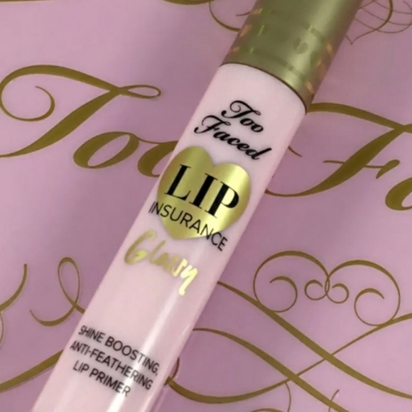 TOO FACED LIP INSURANCE GLOSSY SHINE BOOSTING ANTI FEATHER NEW IN BOX RARE VHTF
